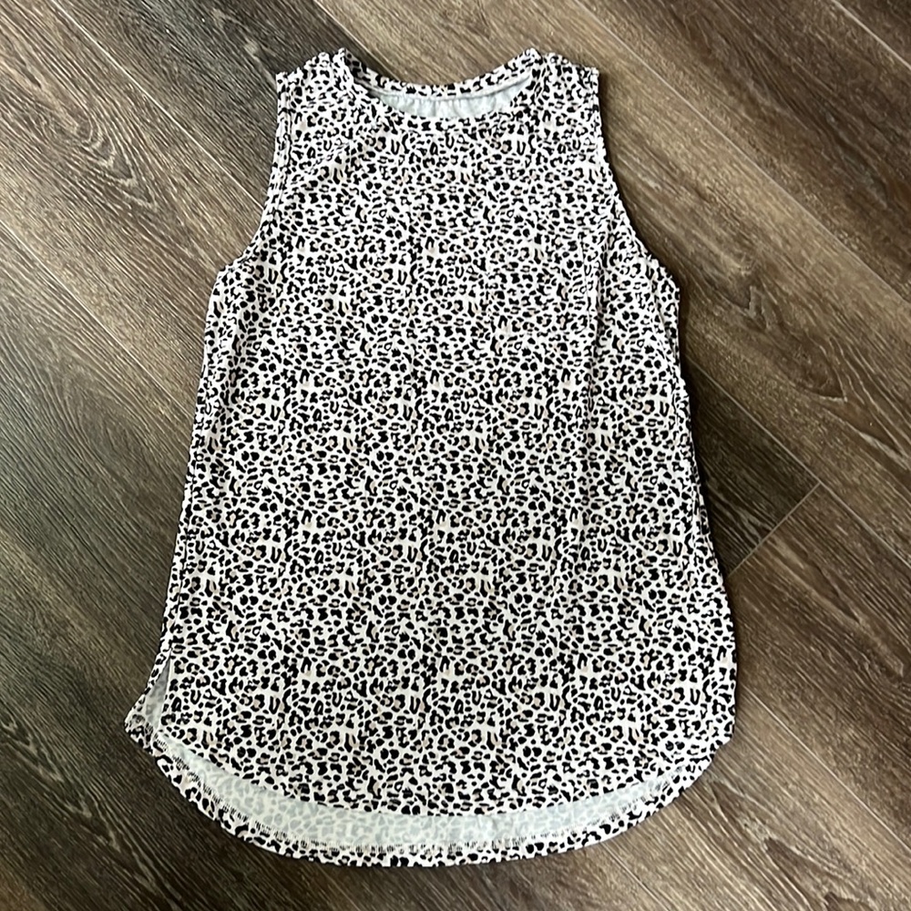 Animal Print Tank Top Loose Fit with Pocket
